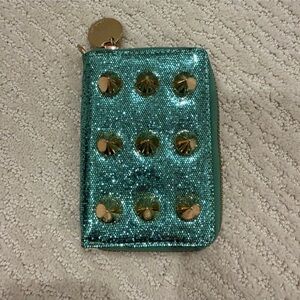 Deux Lux Green and Gold Zippered Accessory